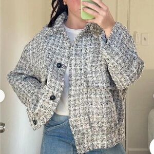 H&M Women's multi tweed Coat NWT